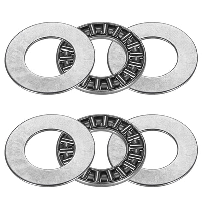 Harfington Uxcell Needle Roller Thrust Bearings with 2 Washers Chrome Steel Bearing