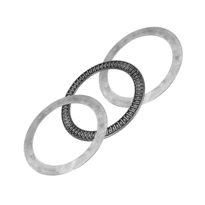 Harfington Uxcell Needle Roller Thrust Bearings with 2 Washers Chrome Steel