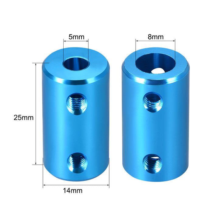 Blue Rigid Shaft Coupler Aluminum Alloy Coupling Bore 5mm 8mm Rigid