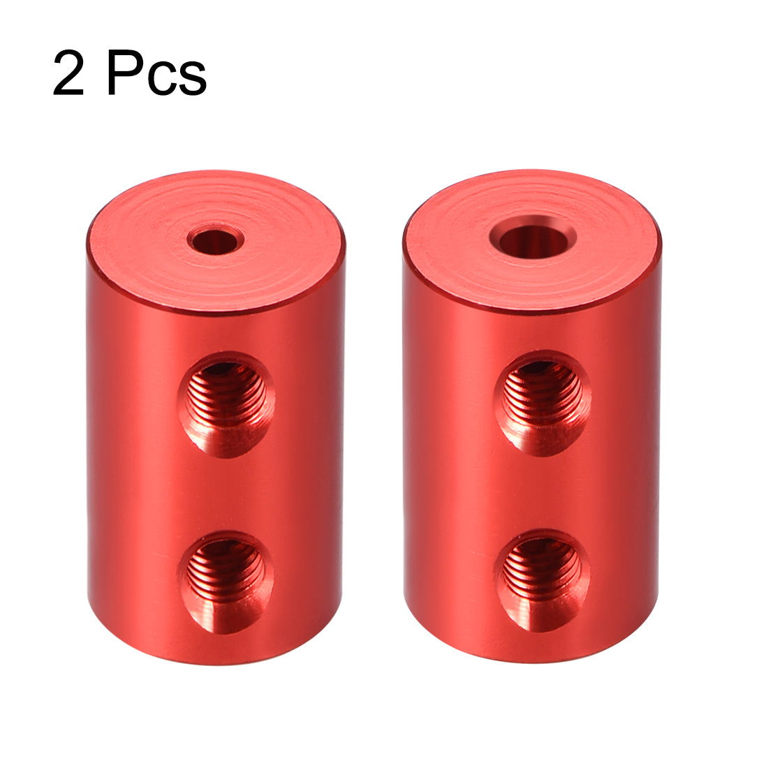uxcell Uxcell Shaft Coupling 2mm to 3mm Bore L20xD12 Robot Motor Wheel Rigid Coupler Connector Red 2 Pcs
