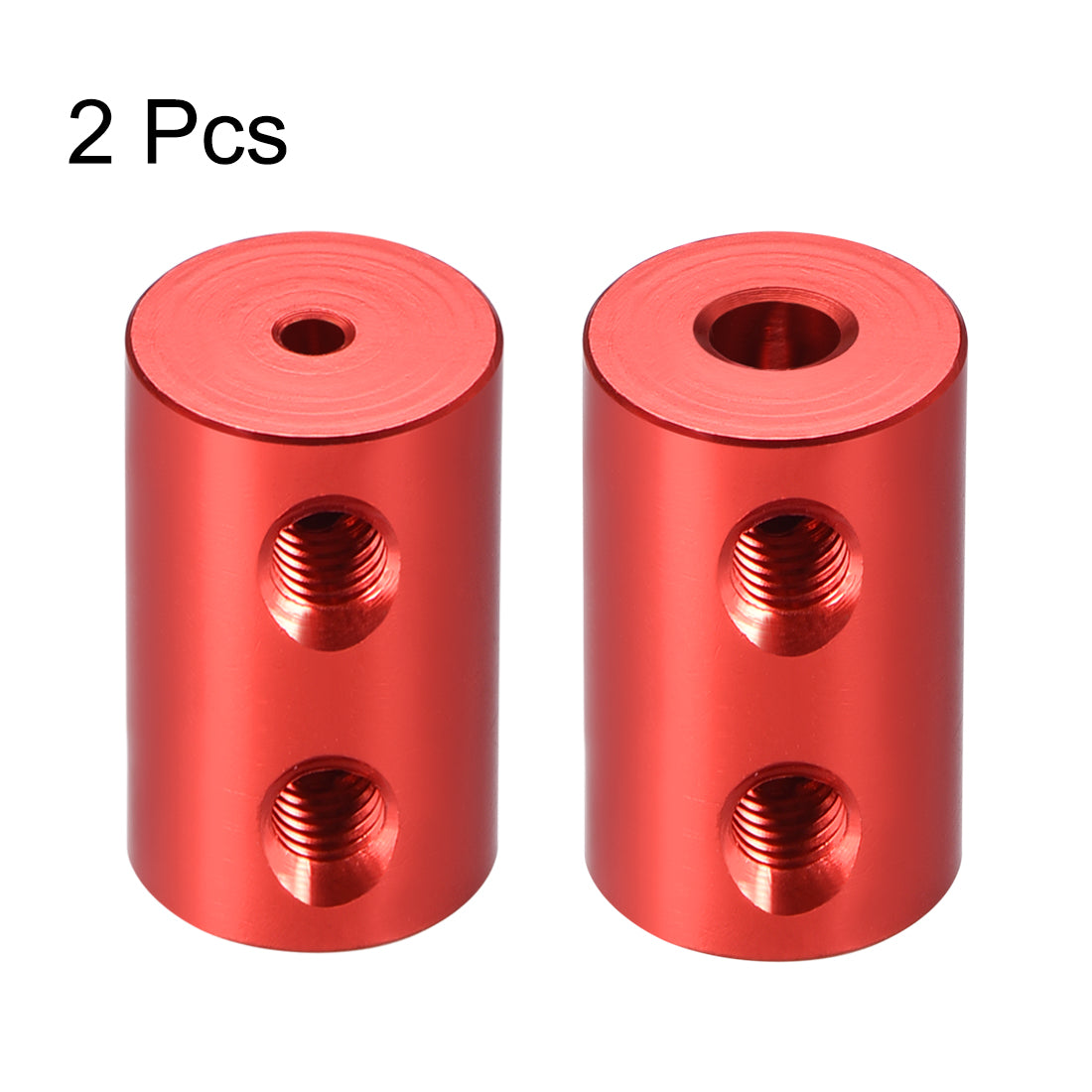 uxcell Uxcell Shaft Coupling 2mm to 4mm Bore L20xD12 Robot Motor Wheel Rigid Coupler Connector Red 2 Pcs