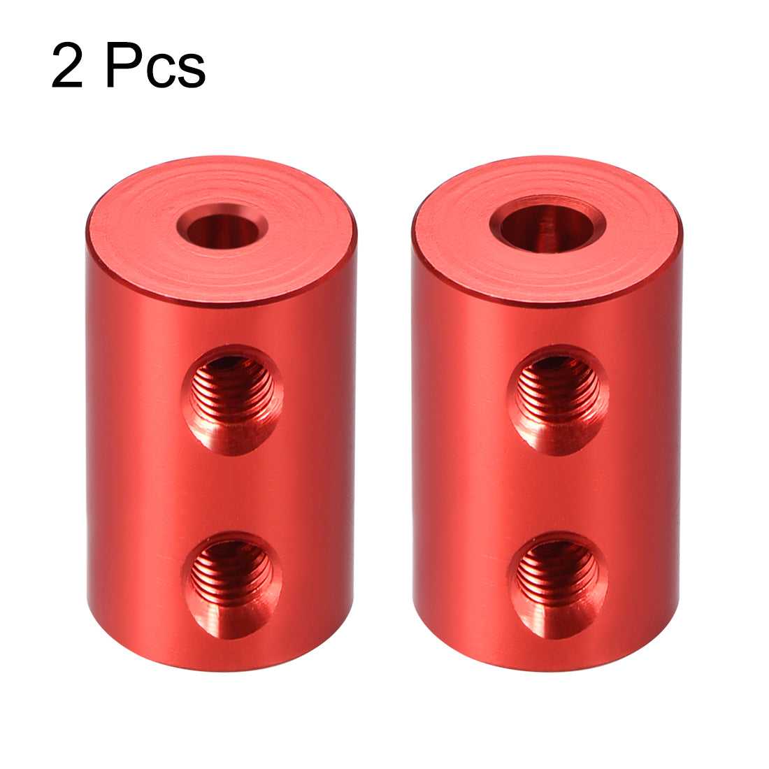 uxcell Uxcell Shaft Coupling 3mm to 4mm Bore L20xD12 Robot Motor Wheel Rigid Coupler Connector Red 2 Pcs