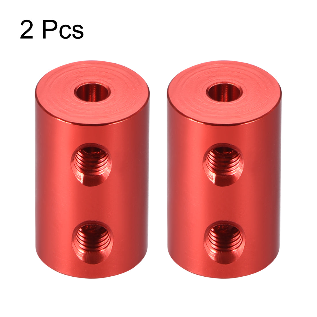 uxcell Uxcell Shaft Coupling 3.17mm to 3.17mm Bore L20xD12 Robot Motor Wheel Rigid Coupler Connector Red 2 Pcs