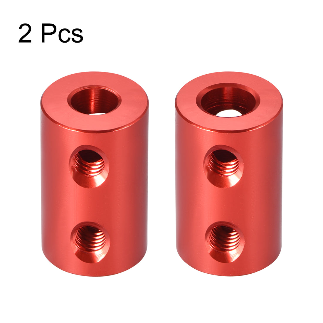 uxcell Uxcell Shaft Coupling 5mm to 6mm Bore L20xD12 Robot Motor Wheel Rigid Coupler Connector Red 2 PCS