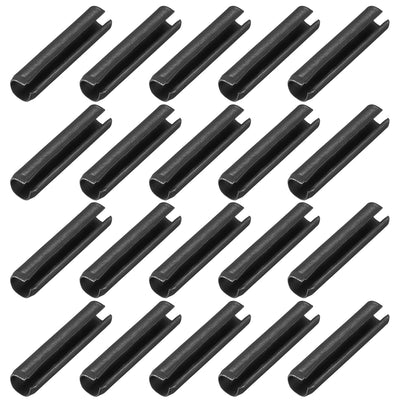 uxcell Uxcell 3.3mm x 14mm Dowel Pin Carbon Steel Split Spring Roll Shelf Support Pin Fasten Hardware Black 20 Pcs