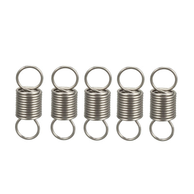 Harfington Uxcell Extended Tension Spring Wire Diameter 0.02", OD 0.2", Free Length 0.59" 5pcs