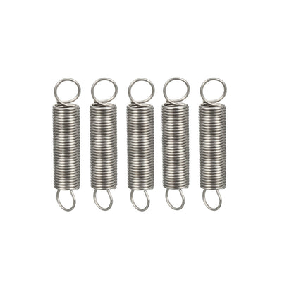 Harfington Uxcell Extended Tension Spring Wire Diameter 0.016", OD 0.16", Free Length 0.79" 5pcs