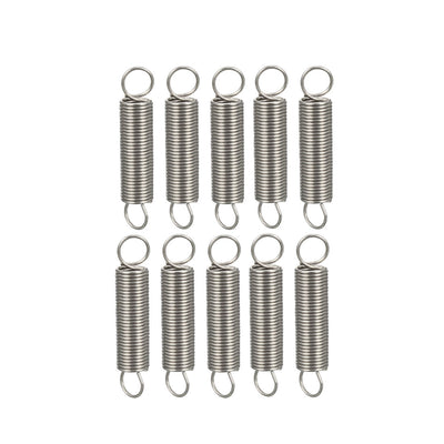 Harfington Uxcell Extended Tension Spring Wire Diameter 0.016", OD 0.16", Free Length 0.79" 10pcs
