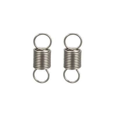 Harfington Uxcell Extended Tension Spring Wire Diameter 0.02", OD 0.2", Free Length 0.59" 2pcs