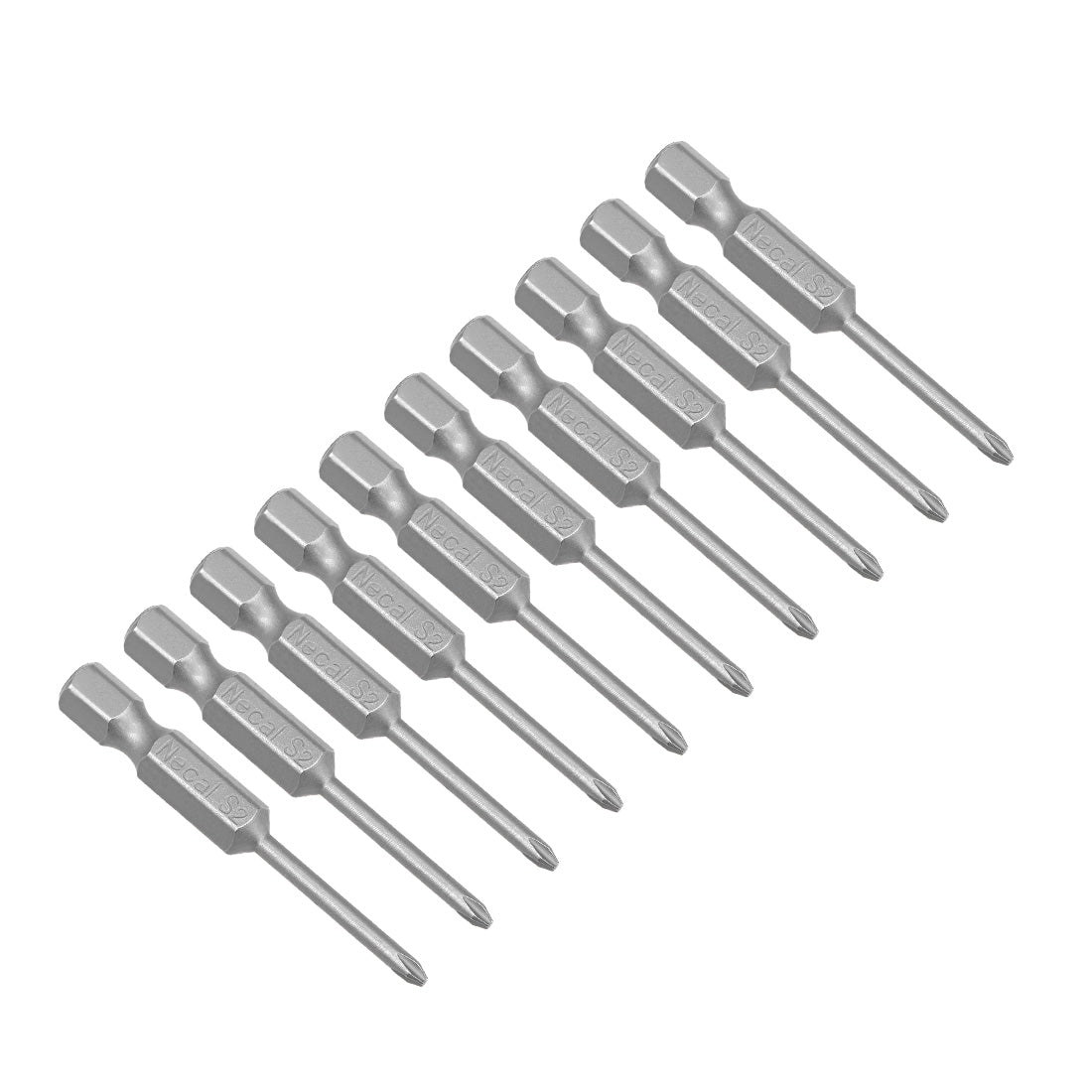 uxcell Uxcell 10 Pcs Magnetic Phillips Screwdriver Bits, Hex Shank S2 Power Tool