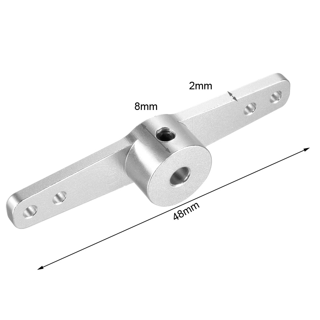 uxcell Uxcell Aluminum Steering Arm, 3mm for RC Car Double Arm Horn Parts Rod
