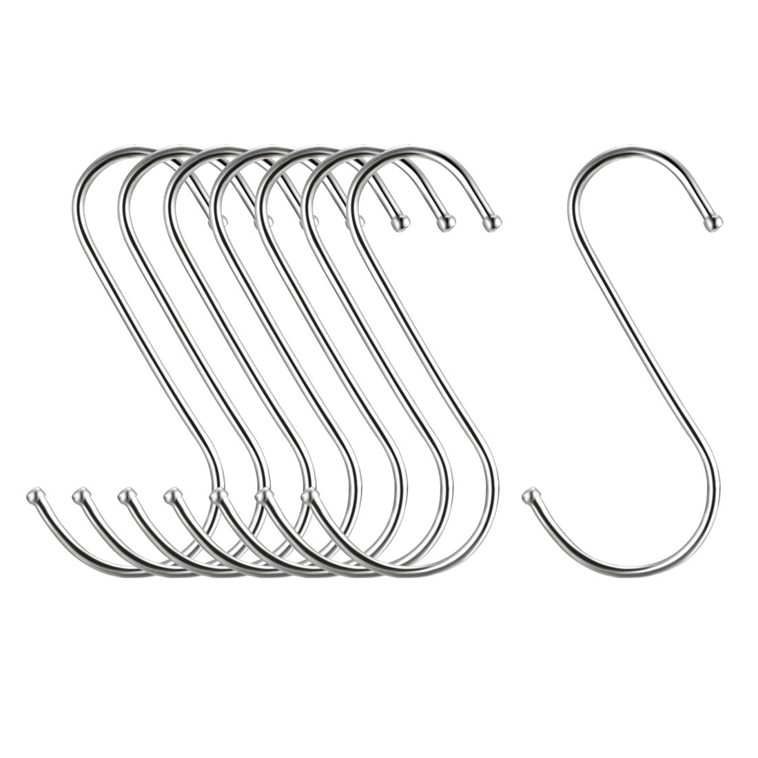 uxcell Uxcell Metal S Hooks 4.72" S Shaped Hook Hangers 8pcs