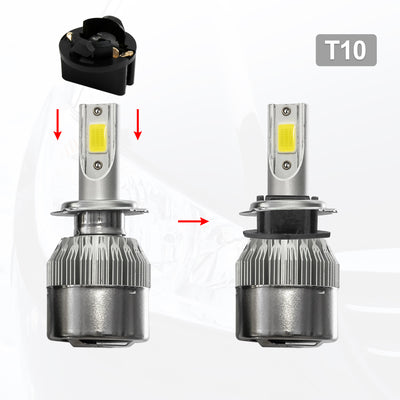 Harfington Uxcell 5pcs DC 12V T10 Twist Lock Base Socket Light Bulb Holder for Car Instrument Panel Dash Universal Black