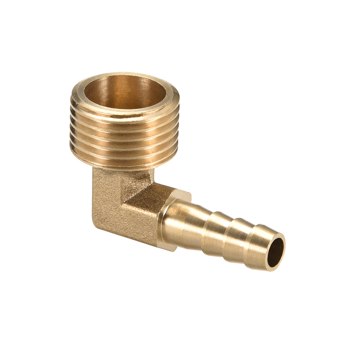 Uxcell Uxcell Brass Barb Hose Fitting 90 Degree Elbow 8mm Barbed x 1/2G Male Pipe