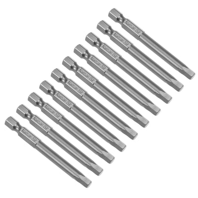 Harfington Uxcell 10Pcs 1/4" Hex Shank 65mm Length Magnetic Hex Head H5 Screwdriver Bits S2 Alloy Steel