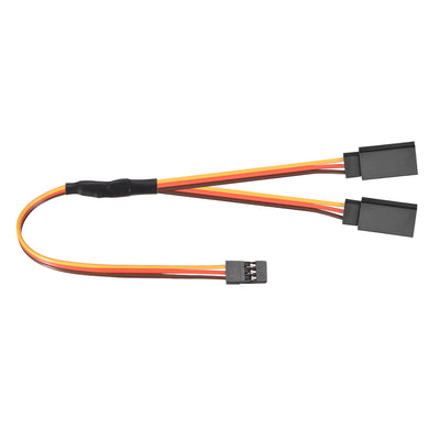 Harfington Uxcell 20cm Y Servo Extension Cable Remote Control Racing Part 1 Female to 2 Male Lead Cord