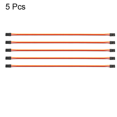 Harfington Uxcell 5Pcs 33CM 3-Pin Male to Male Servo Extension Cable Cord Connectors, 22AWG 60-Cores Wire for RC Futaba JR Servo