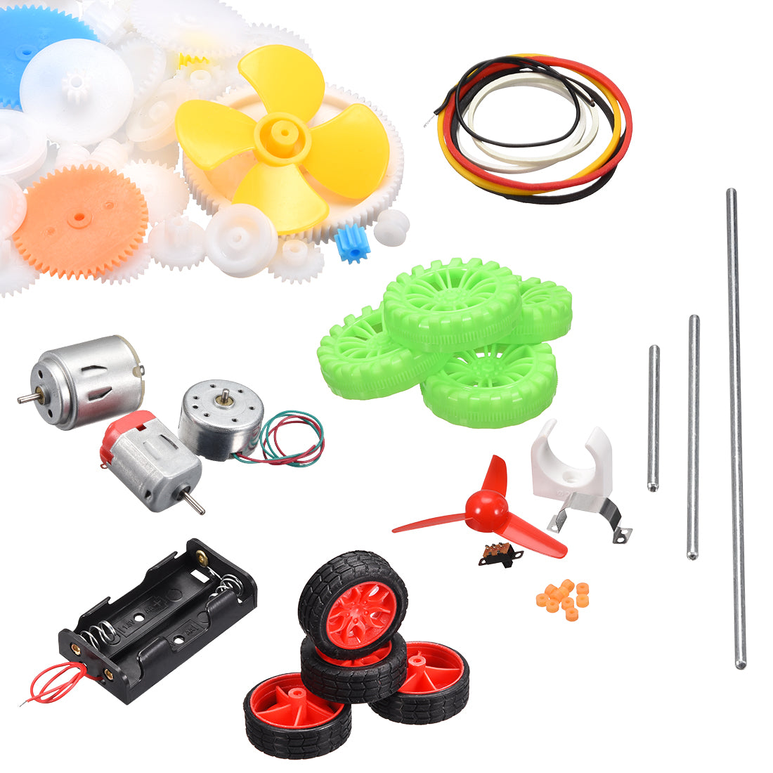 uxcell Uxcell 82 Pcs Plastic Gear Package Kit DIY Gear Assortment accessories set