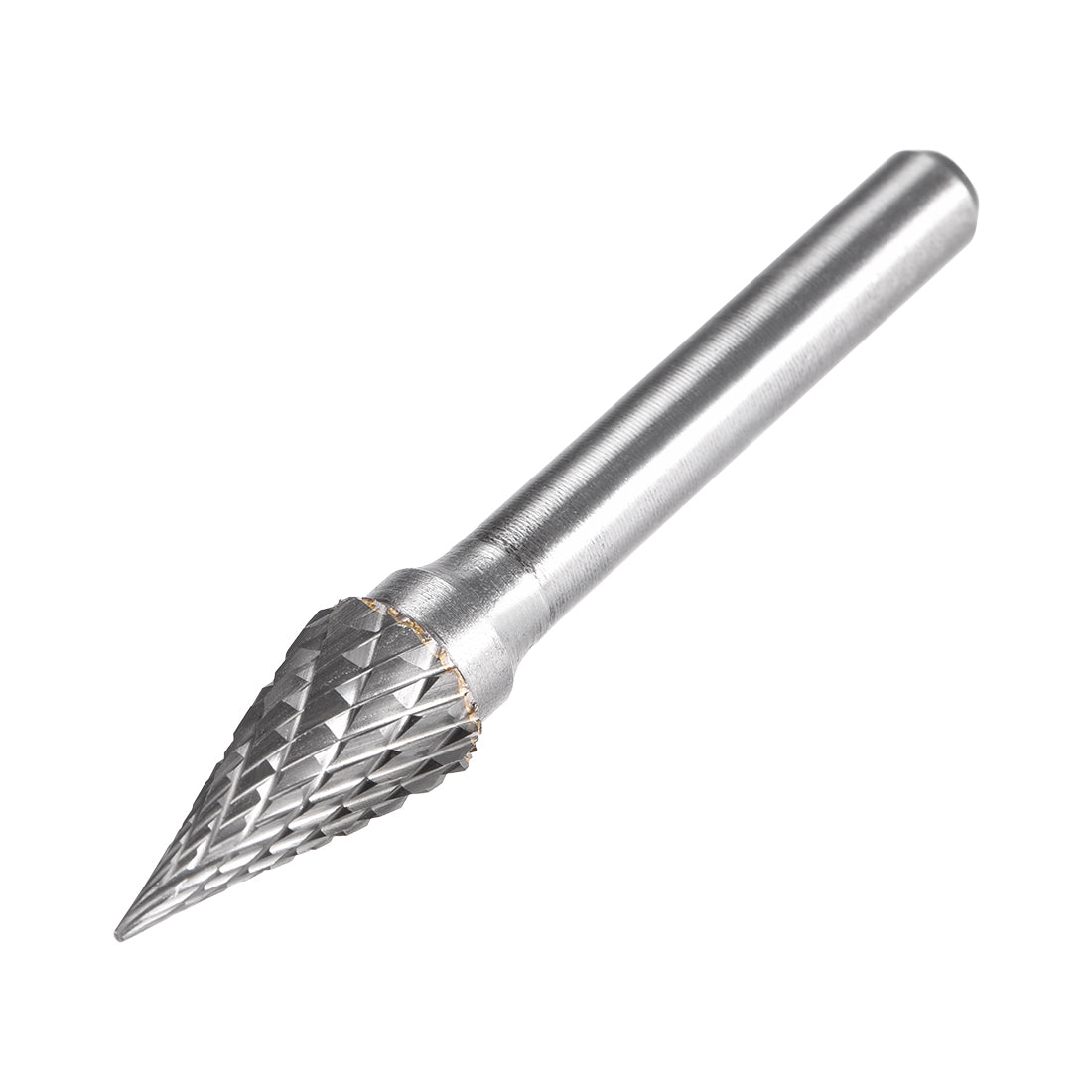 uxcell Uxcell Tungsten Carbide Double Cut Rotary Burrs File Cone Shape 1/4" Shank 10mm Head