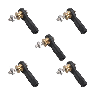 Harfington Uxcell 5Pcs M2 2.0xL19mm Lever Steering Linkage Tie Rod End Ball Head End with Screws and Nut for RC  Robot