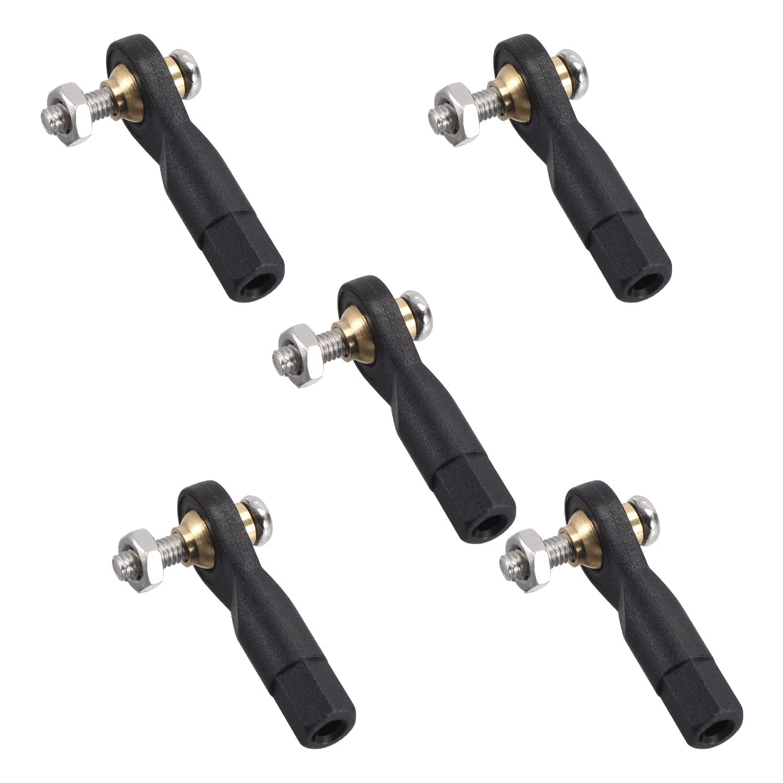 uxcell Uxcell 5 PCS M3 3.0xL29mm Lever Steering Linkage Tie Rod End Ball Head End for RC  Helicopter