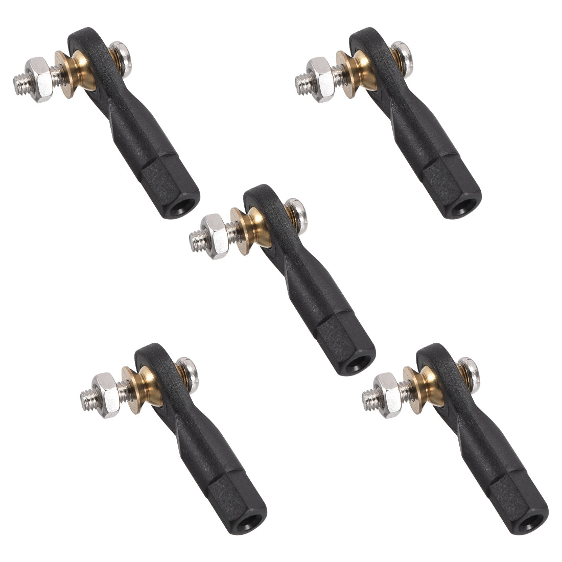uxcell Uxcell 5Pcs M3 3.0xL29mm Lever Steering Linkage Tie Rod End Ball Head End with Screws and Nut for RC  Robot