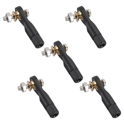 Harfington Uxcell 5Pcs M3 3.0xL29mm Lever Steering Linkage Tie Rod End Ball Head End with Screws and Nut for RC  Robot