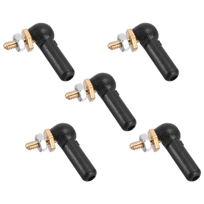 Harfington Uxcell 5 PCS 2mm/M2 Linkage End Tie Rod End Metal Ball Head Black for RC Boat  Airplane Robot