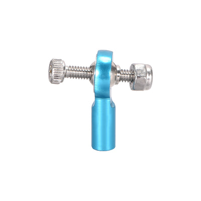 Harfington Uxcell 4 PCS M2/2mm 15mm Linkage Rod End Tie Rod End Ball Head Joint Adapter Blue for RC  Crawler Boat