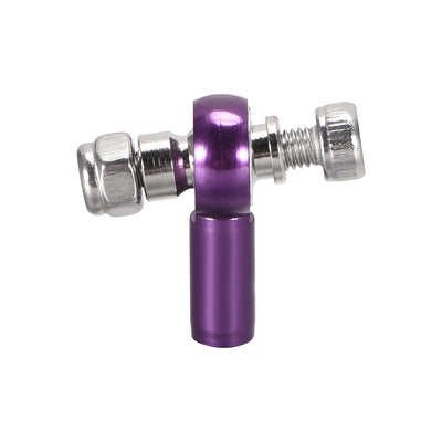 Harfington Uxcell 4 PCS M3/3mm 18mm Linkage Rod End Tie Rod End Ball Head Joint Adapter Purple for RC  Crawler Boat