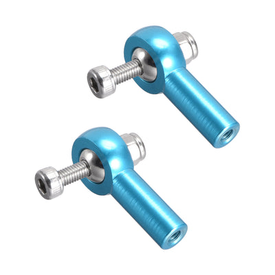Harfington Uxcell 2 PCS M3/3mm 26mm Linkage Rod End Tie Rod End Ball Head Joint Adapter Blue for RC  Crawler Boat