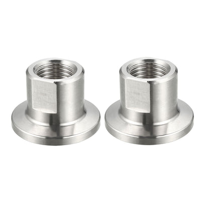 Harfington Uxcell Pipe Fitting KF16 Female Threaded 1/4 PT to  Clamp OD 30mm Ferrule 2 Pcs