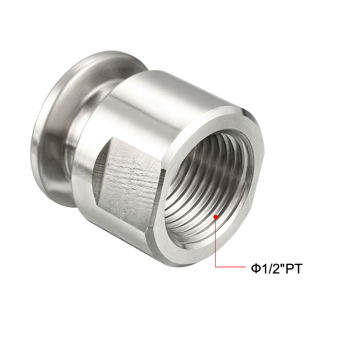 uxcell Uxcell Pipe Fitting KF16 Female Threaded 1/2 PT to  Clamp OD 30mm Ferrule 2 Pcs