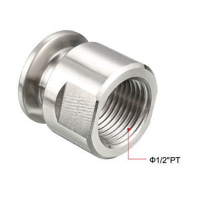 Harfington Uxcell Pipe Fitting KF16 Female Threaded 1/2 PT to  Clamp OD 30mm Ferrule 2 Pcs