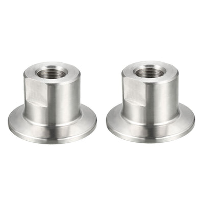 Harfington Uxcell Pipe Fitting KF25 Female Threaded 1/4 PT to  Clamp OD 40mm Ferrule 2 Pcs