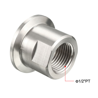 Harfington Uxcell Pipe Fitting KF25 Female Threaded 1/2 PT to Clamp OD 40mm Ferrule 2 Pcs