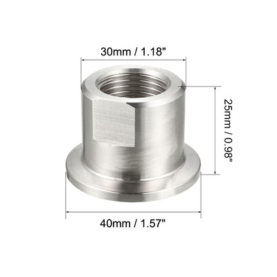 Harfington Uxcell Pipe Fitting KF25 Female Threaded 1/2 PT to Clamp OD 40mm Ferrule 2 Pcs