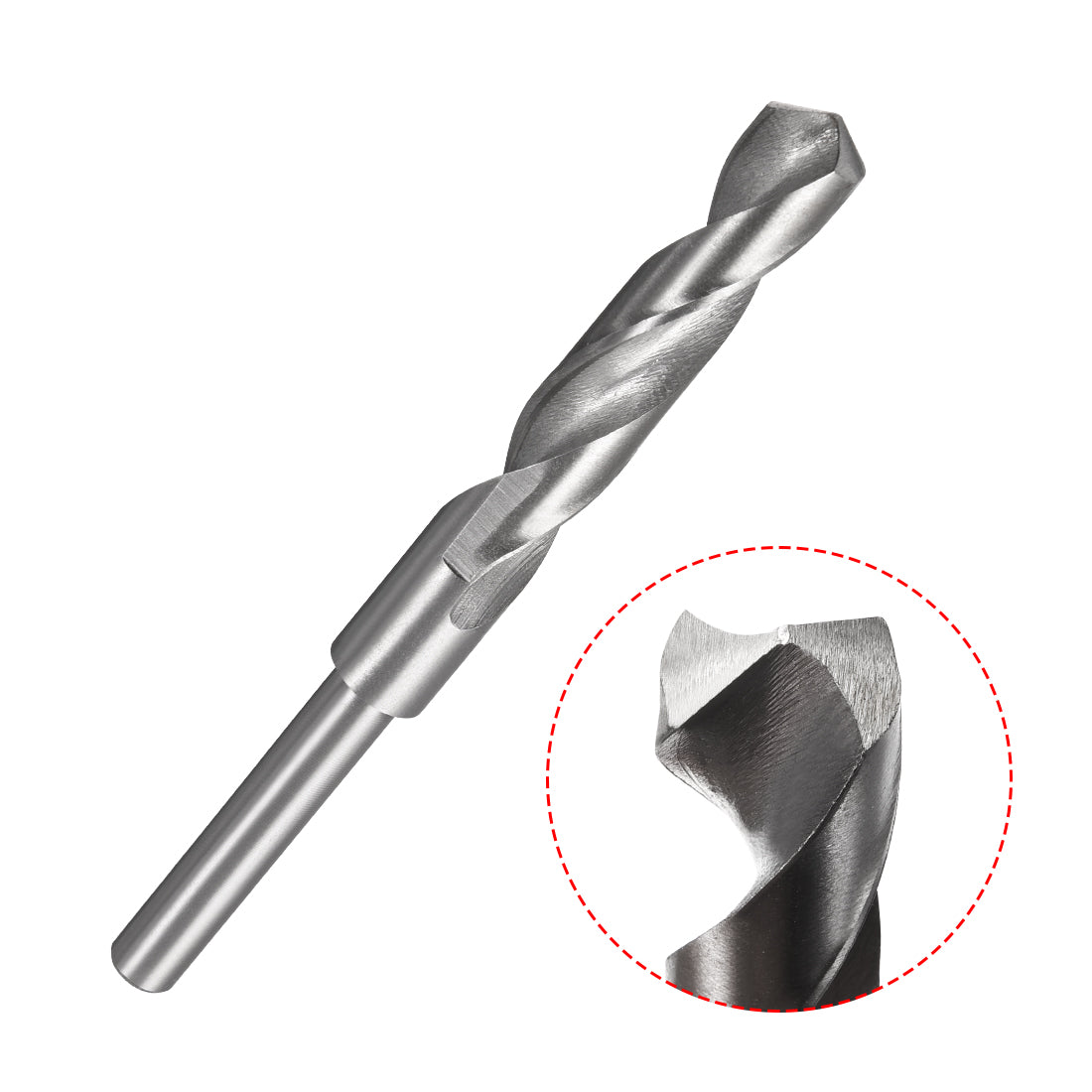 uxcell Uxcell 14mm Reduced Shank Drill Bit High Speed Steel 4241 with 1/2" Straight Shank
