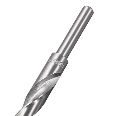 Harfington Uxcell 15.5mm Reduced Shank Drill Bit High Speed Steel 4241 with 1/2" Straight Shank