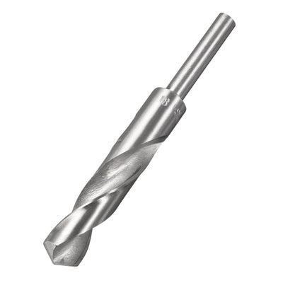 Harfington Uxcell 18mm Reduced Shank Drill Bit High Speed Steel 4241 with 1/2" Straight Shank