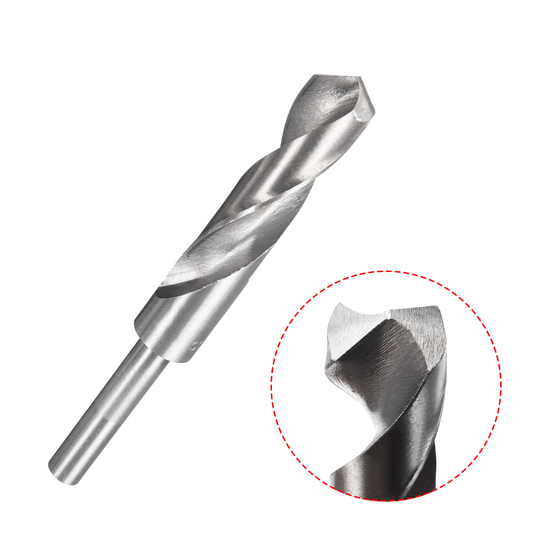 uxcell Uxcell 19.5mm Reduced Shank Drill Bit High Speed Steel 4241 with 1/2" Straight Shank