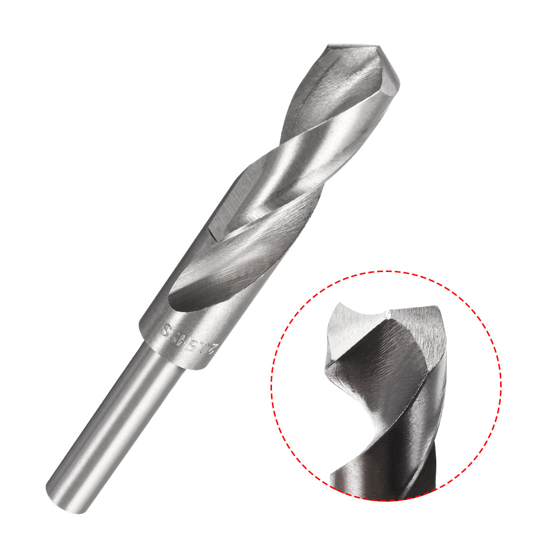 uxcell Uxcell 20.5mm Reduced Shank Drill Bit High Speed Steel 4241 with 1/2" Straight Shank