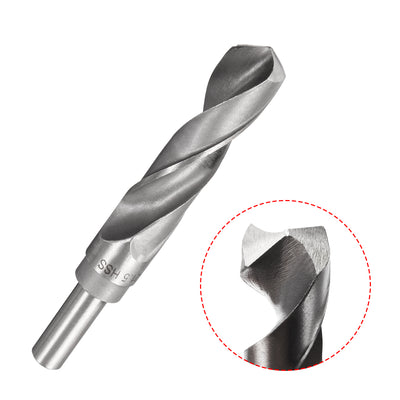 Harfington Uxcell 21.5mm Reduced Shank Drill Bit High Speed Steel 4241 with 1/2" Straight Shank