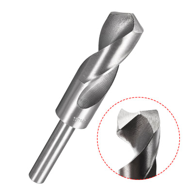 Harfington Uxcell 25mm Reduced Shank Drill Bit High Speed Steel 4241 with 1/2" Straight Shank