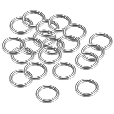 Harfington Uxcell Welded O Ring, 20 x 3mm Strapping Round Rings 201 Stainless Steel 20pcs