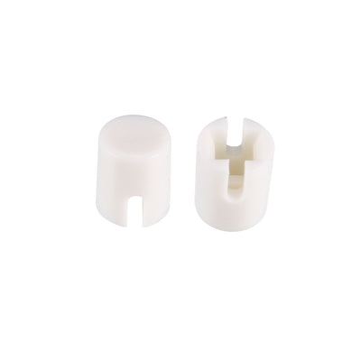 Harfington Uxcell 50Pcs Plastic 4.6x5.5mm Push Button Tactile Switch Caps Cover Keycaps White for 6x6x7.3mm Tact Switch
