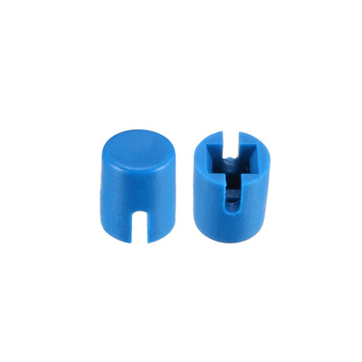 Harfington Uxcell 50Pcs Plastic 4.6x5.5mm Push Button Tactile Switch Caps Cover Keycaps Blue for 6x6x7.3mm Tact Switch