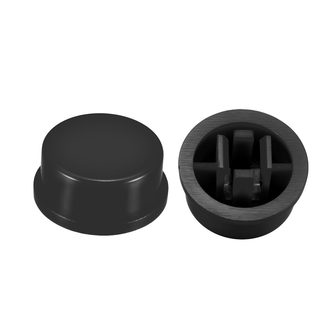 uxcell Uxcell 20Pcs Plastic 13x5.6mm Pushbutton Tactile Switch Caps Cover Keycaps Black for 12x12x7.3mm Tact Switch