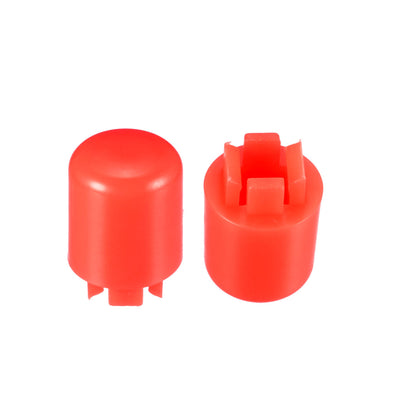 Harfington Uxcell 20Pcs Plastic Pushbutton Tactile Switch Caps Cover Keycaps Red for 12x12x7.3mm Tact Switch