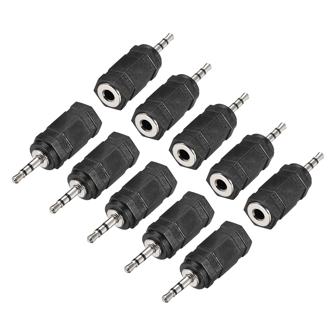 uxcell Uxcell 2.5mm Male to 3.5mm Female Connector Stereo Audio Adapter Coupler Converter 10Pcs